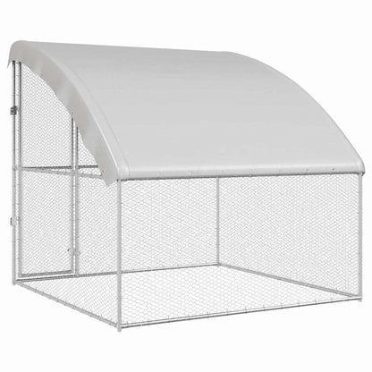 Chicken Cage Silver 6.56 x 6.56 x 6.56 ft Galvanised Steel