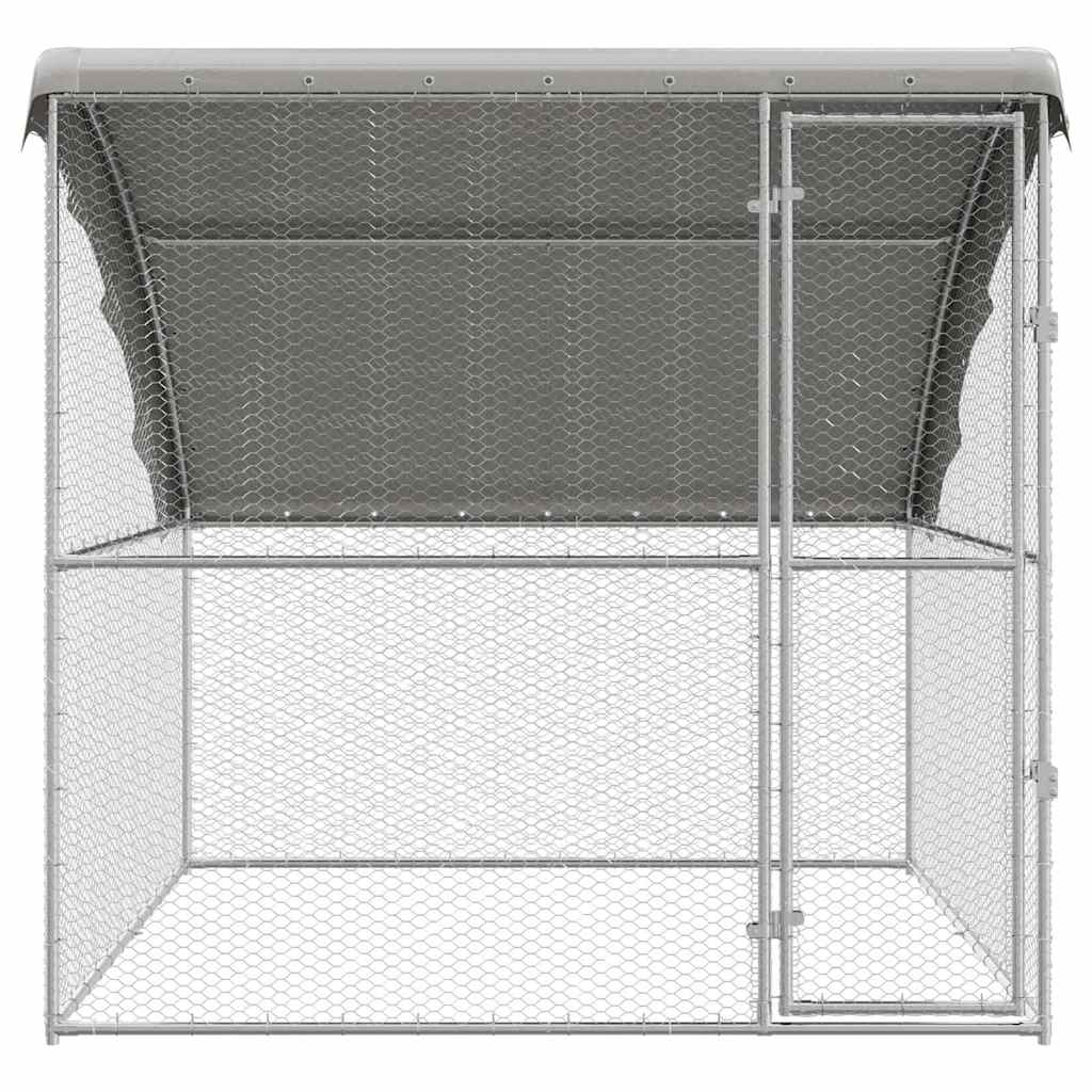 Chicken Cage Silver 6.56 x 6.56 x 6.56 ft Galvanised Steel