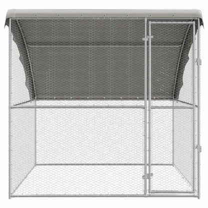 Chicken Cage Silver 6.56 x 6.56 x 6.56 ft Galvanised Steel