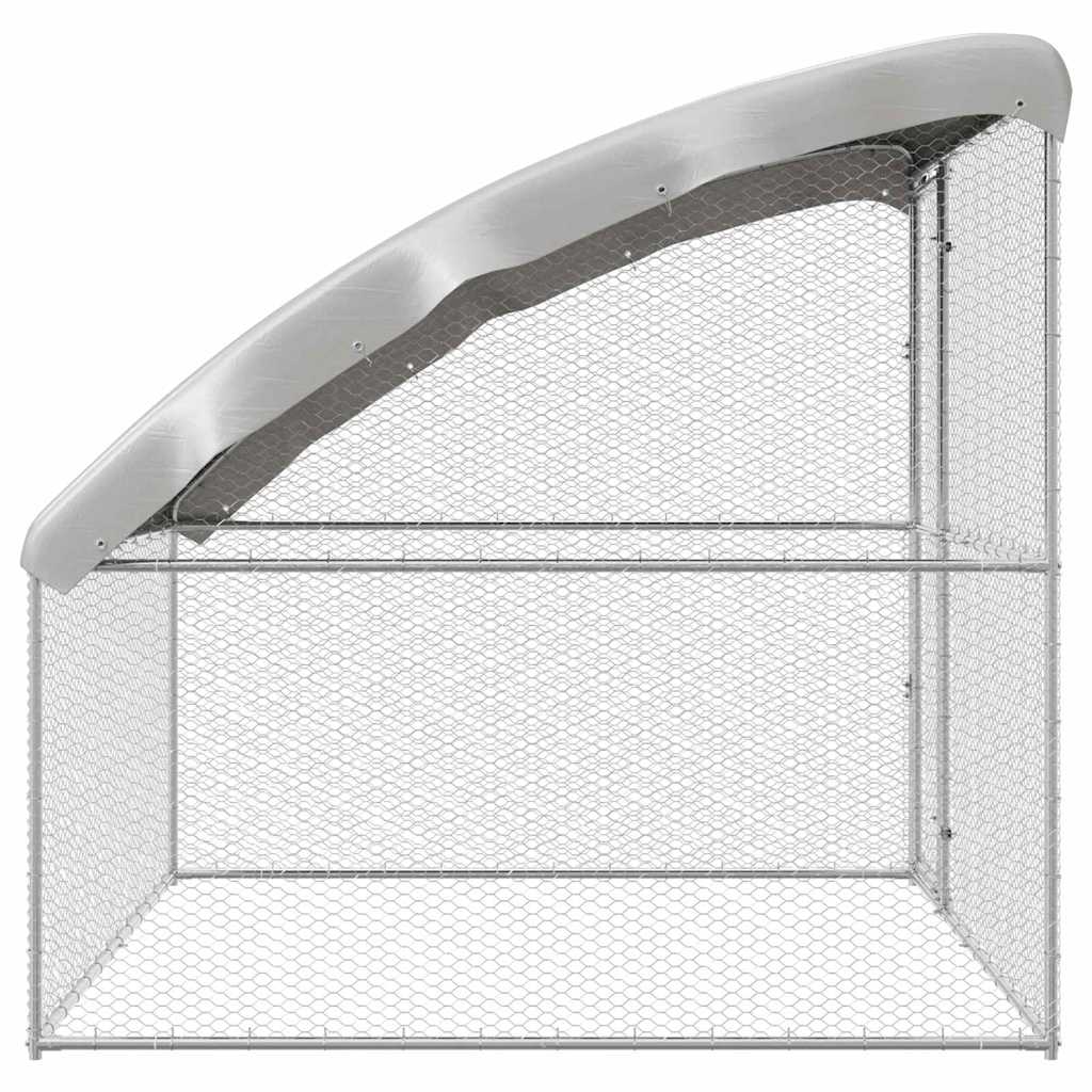 Chicken Cage Silver 6.56 x 6.56 x 6.56 ft Galvanised Steel