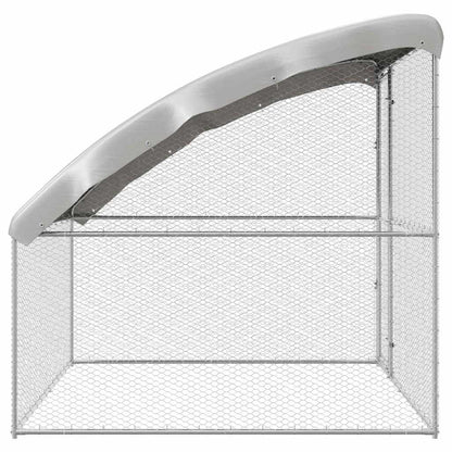 Chicken Cage Silver 6.56 x 6.56 x 6.56 ft Galvanised Steel