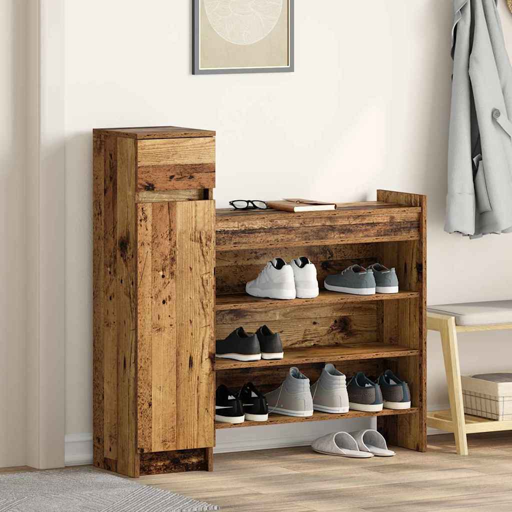 Shoe Cabinet Old wood 100.5 x 28 x 100 cm Engineered wood