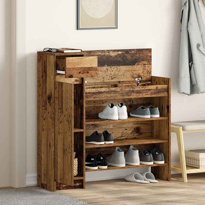 Shoe Cabinet Old wood 100.5 x 28 x 100 cm Engineered wood