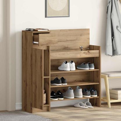 Shoe Cabinet artisan oak 100.5 x 28 x 100 cm Engineered wood