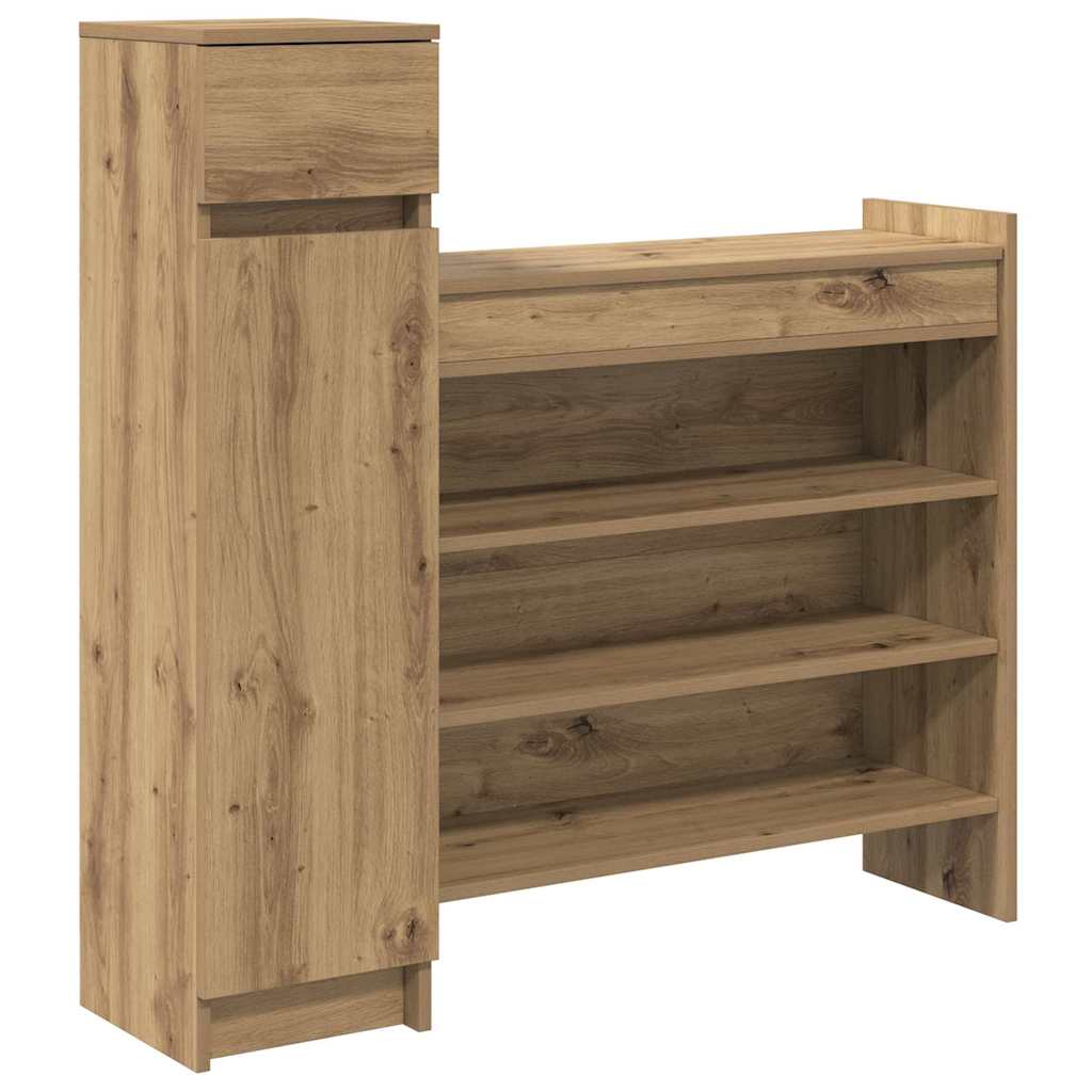 Shoe Cabinet artisan oak 100.5 x 28 x 100 cm Engineered wood