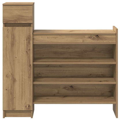 Shoe Cabinet artisan oak 100.5 x 28 x 100 cm Engineered wood