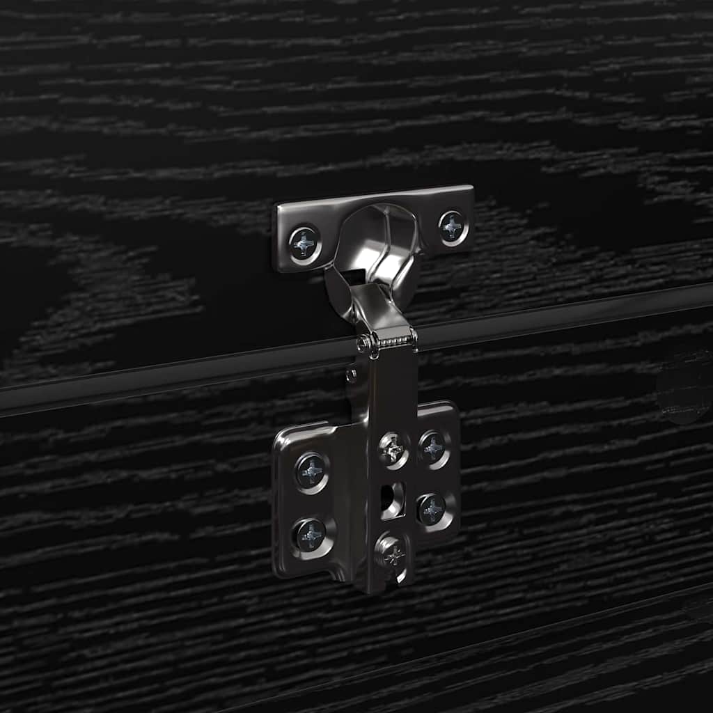 Shoe Cabinet Black oak 100.5 x 28 x 100 cm Engineered wood