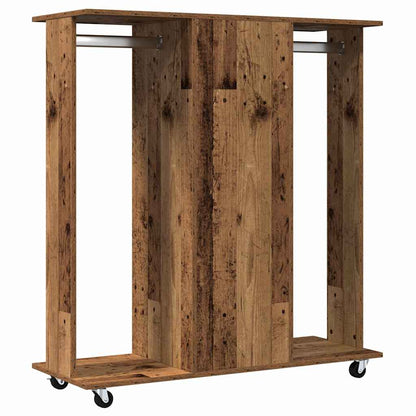 Wardrobe with Shelf Old Wood 102 x 38 x 110 cm Engineered wood