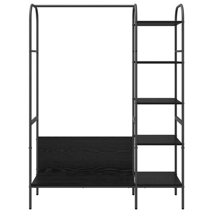 Clothes Rack with Shelf Black 120 x 44 x 160 cm Engineered wood