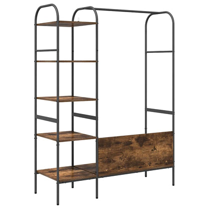 Clothes Rack with Shelf Brown 120 x 44 x 160 cm Engineered wood