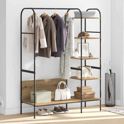 Clothes Rack with Shelf Beige 120 x 44 x 160 cm Engineered wood