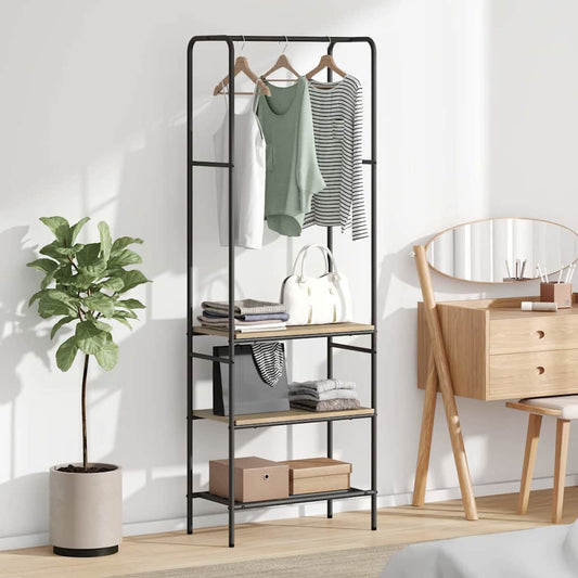 Clothes Rack with Shelves Other Sonoma oak 60 x 30 x 171 cm