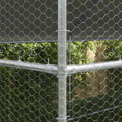 Chicken Cage Silver 400 x 200 x 198.5 cm Galvanized steel
