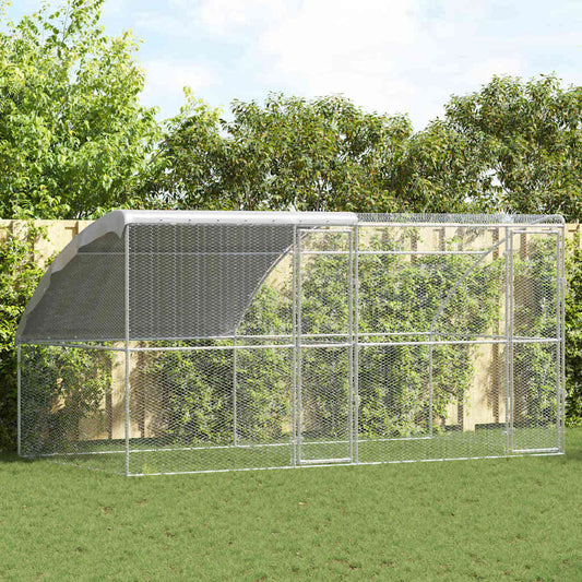 Chicken Cage Silver 400 x 200 x 198.5 cm Galvanized steel