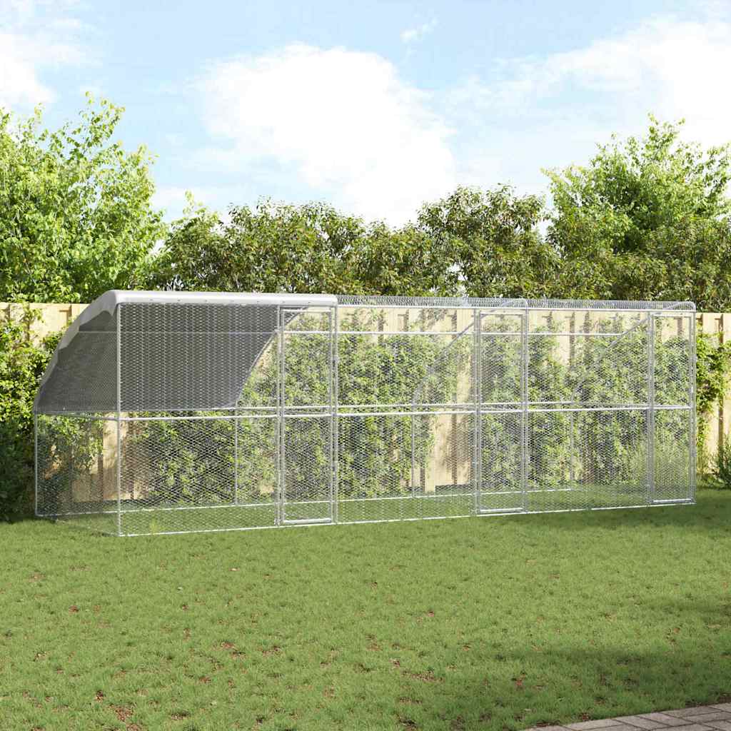 Chicken Cage Silver 600 x 200 x 198.5 cm Galvanized steel