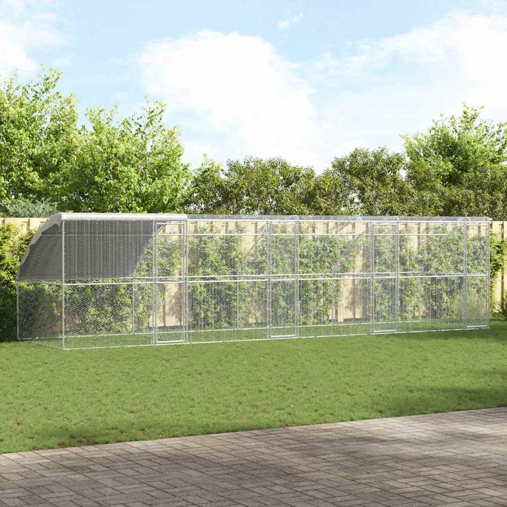 Chicken Cage Silver 800 x 200 x 198.5 cm Galvanized steel