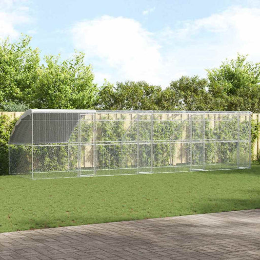 Chicken Cage Silver 800 x 200 x 198.5 cm Galvanized steel