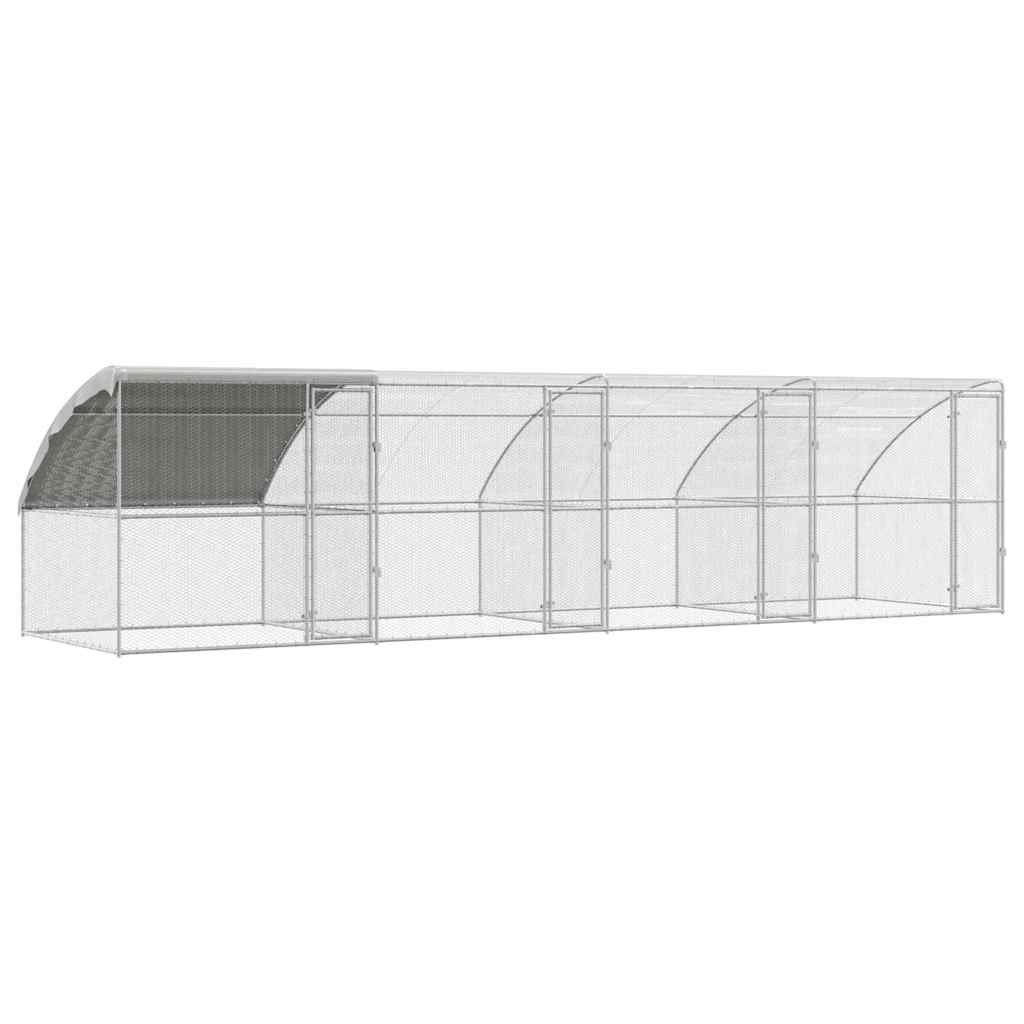Chicken Cage Silver 800 x 200 x 198.5 cm Galvanized steel