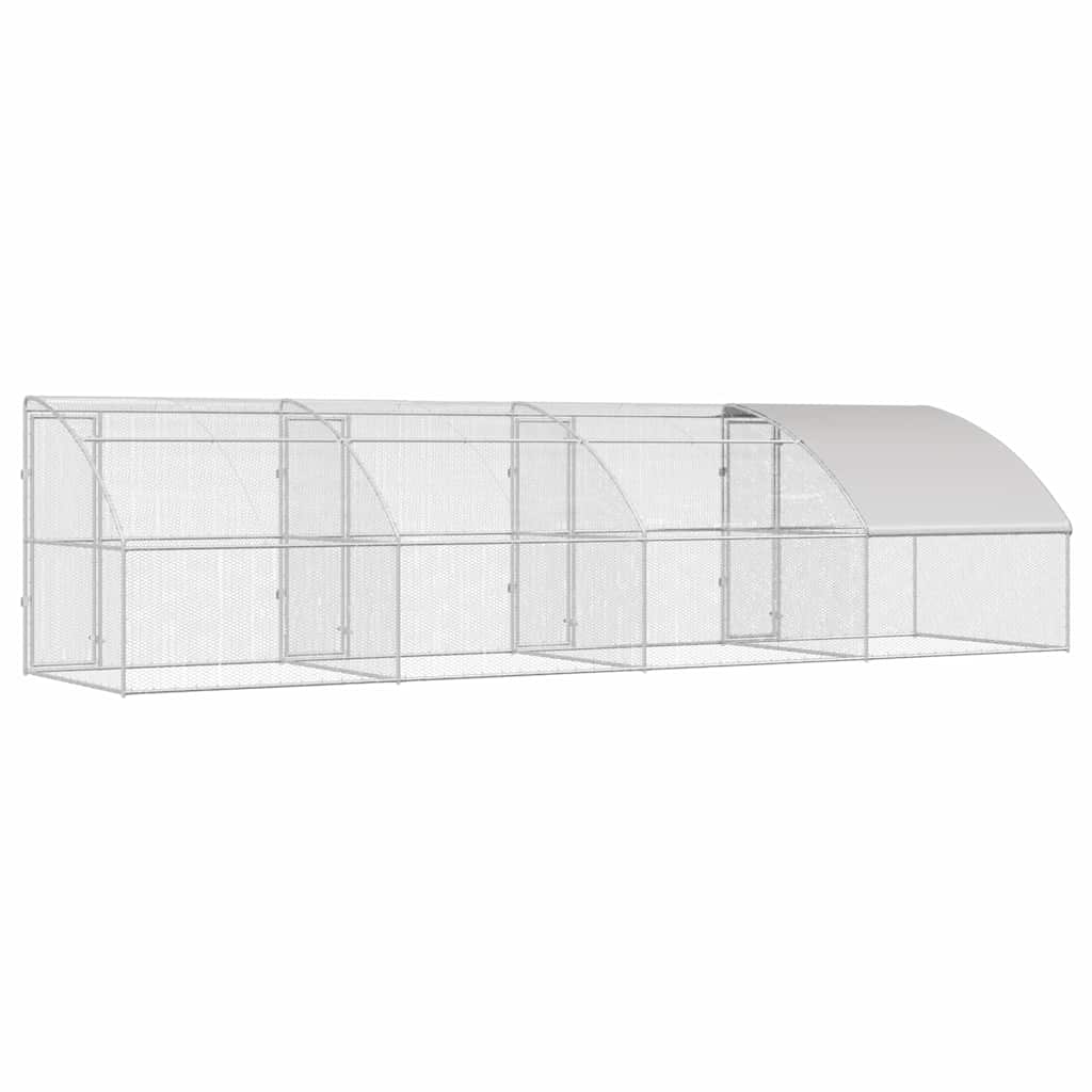 Chicken Cage Silver 800 x 200 x 198.5 cm Galvanized steel
