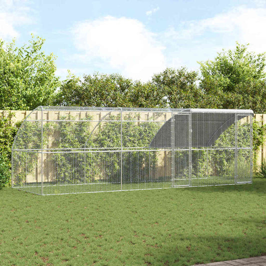 Chicken Cage Silver 600 x 200 x 198.5 cm Galvanized steel