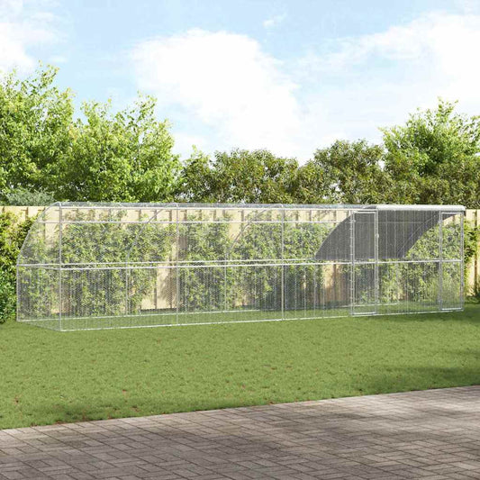 Chicken Cage Silver 800 x 200 x 198.5 cm Galvanized steel