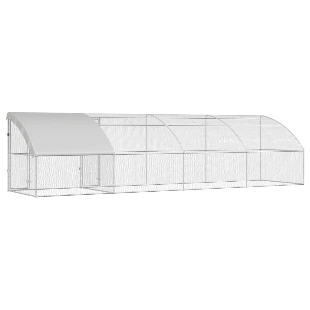 Chicken Cage Silver 800 x 200 x 198.5 cm Galvanized steel