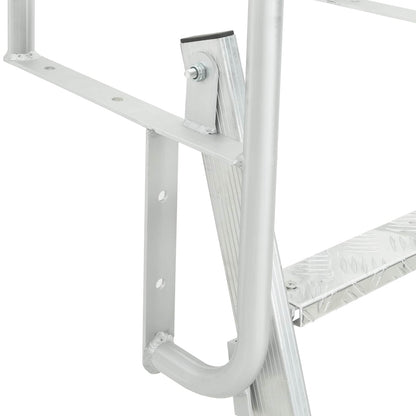 5-Step Dock Ladder Silver 22.83 x 30.31 x 75.20 in Aluminium