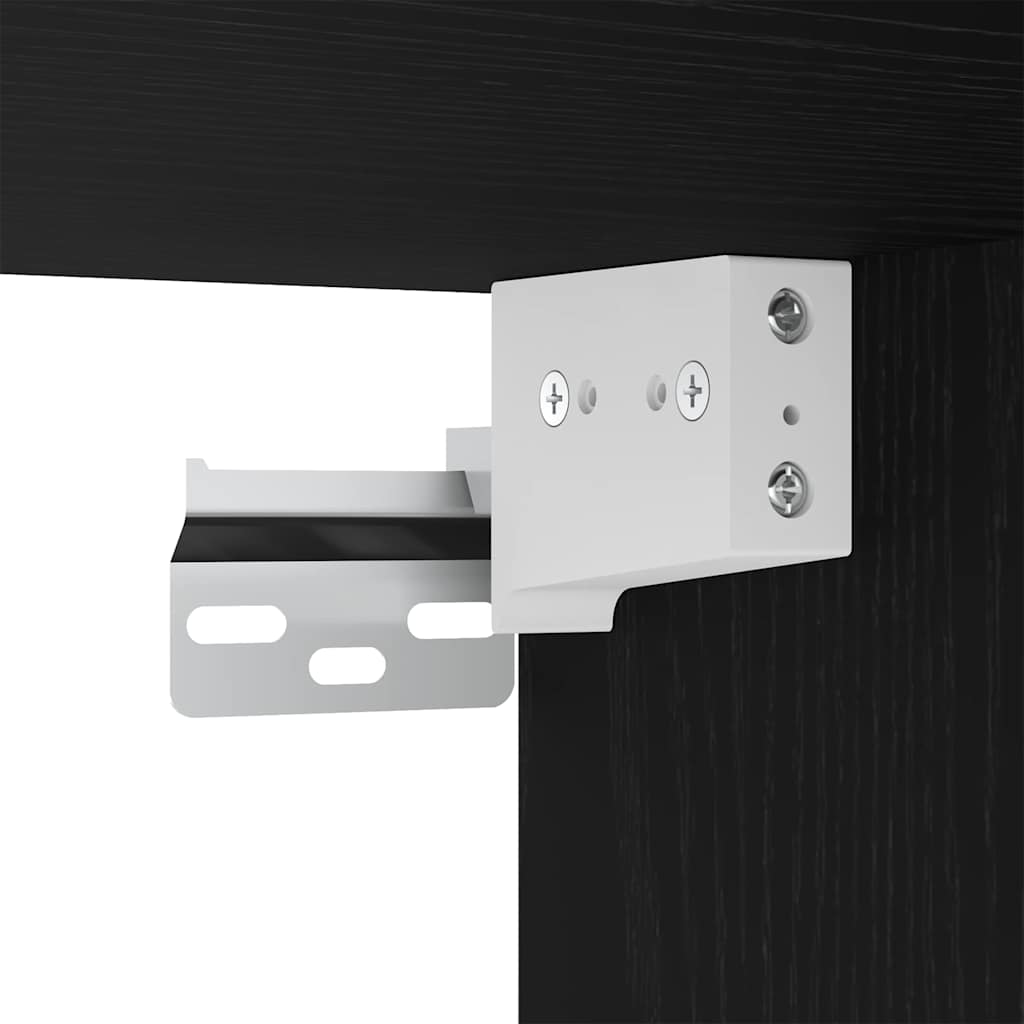 Shoe Cabinet Black Oak 30.51 x 11.81 x 20.08 in Engineered Wood