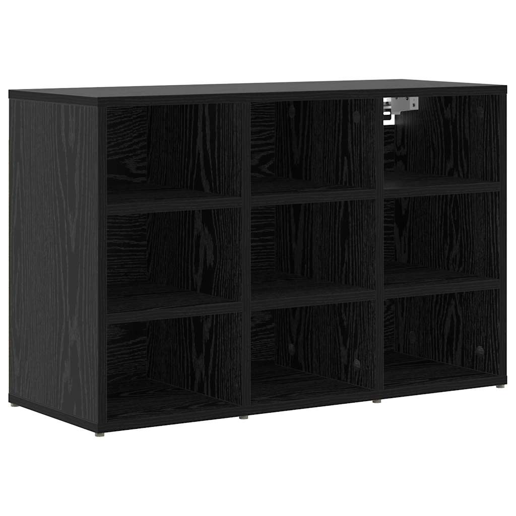 Shoe Cabinet Black Oak 30.51 x 11.81 x 20.08 in Engineered Wood