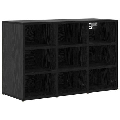 Shoe Cabinet Black Oak 30.51 x 11.81 x 20.08 in Engineered Wood