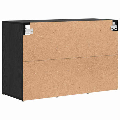 Shoe Cabinet Black Oak 30.51 x 11.81 x 20.08 in Engineered Wood