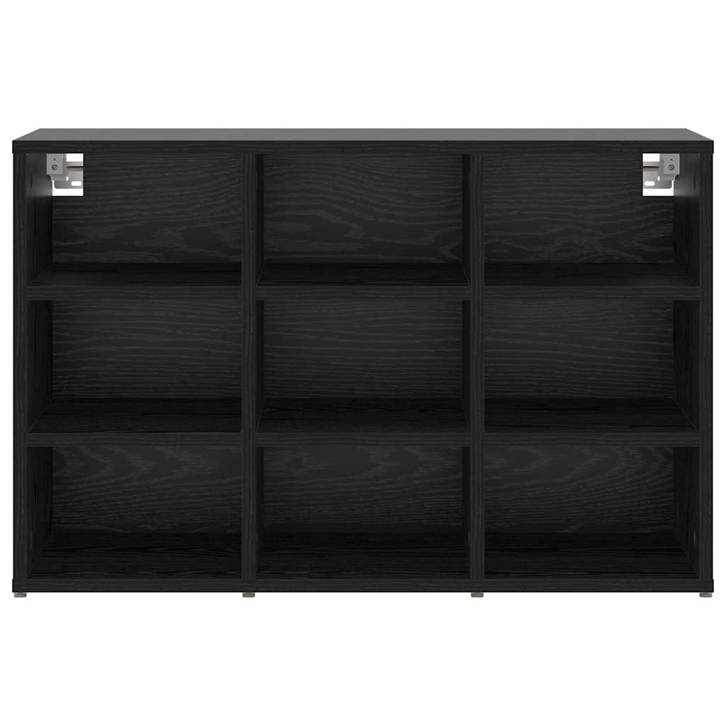 Shoe Cabinet Black Oak 30.51 x 11.81 x 20.08 in Engineered Wood