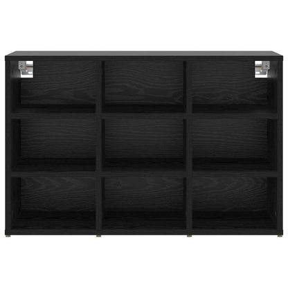 Shoe Cabinet Black Oak 30.51 x 11.81 x 20.08 in Engineered Wood