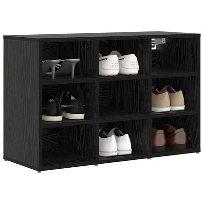 Shoe Cabinet Black Oak 30.51 x 11.81 x 20.08 in Engineered Wood