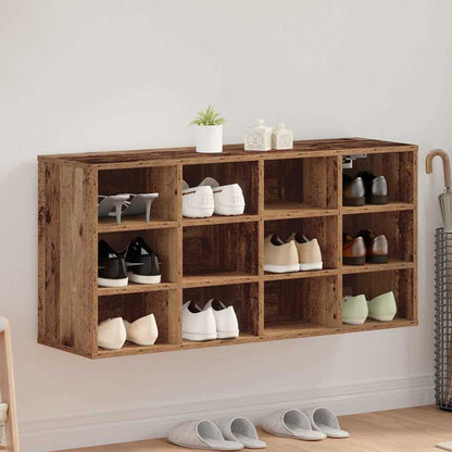 Shoe Cabinet Old Wood 40.55 x 11.81 x 20.08 in Engineered Wood