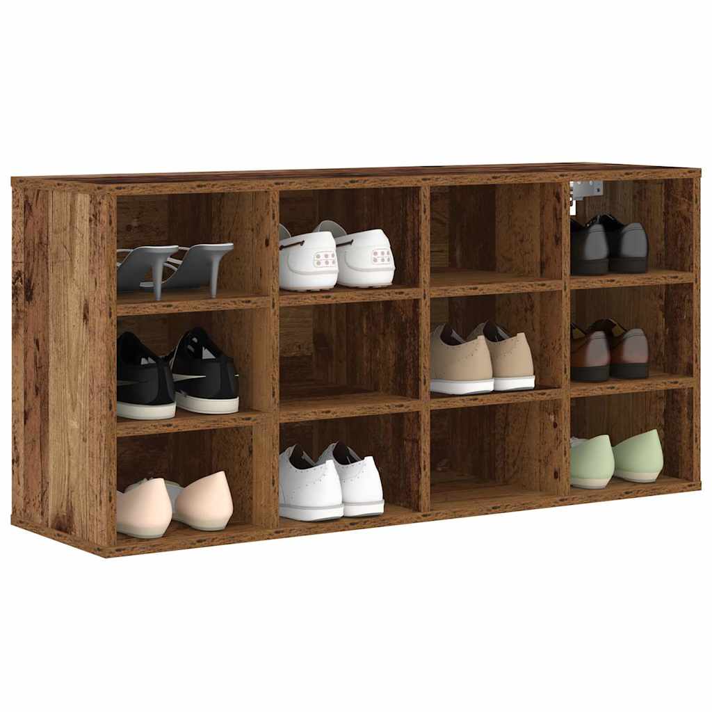 Shoe Cabinet Old Wood 40.55 x 11.81 x 20.08 in Engineered Wood