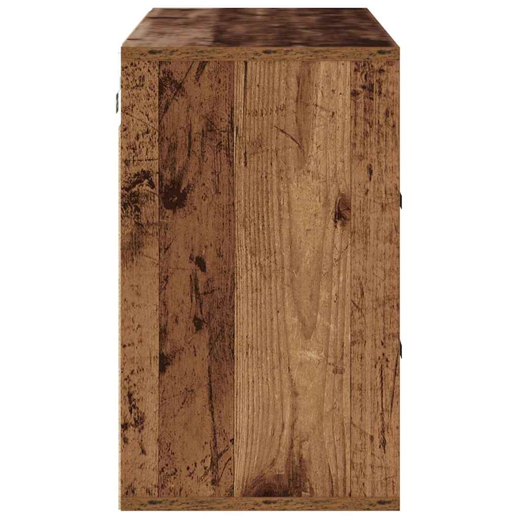 Shoe Cabinet Old Wood 40.55 x 11.81 x 20.08 in Engineered Wood