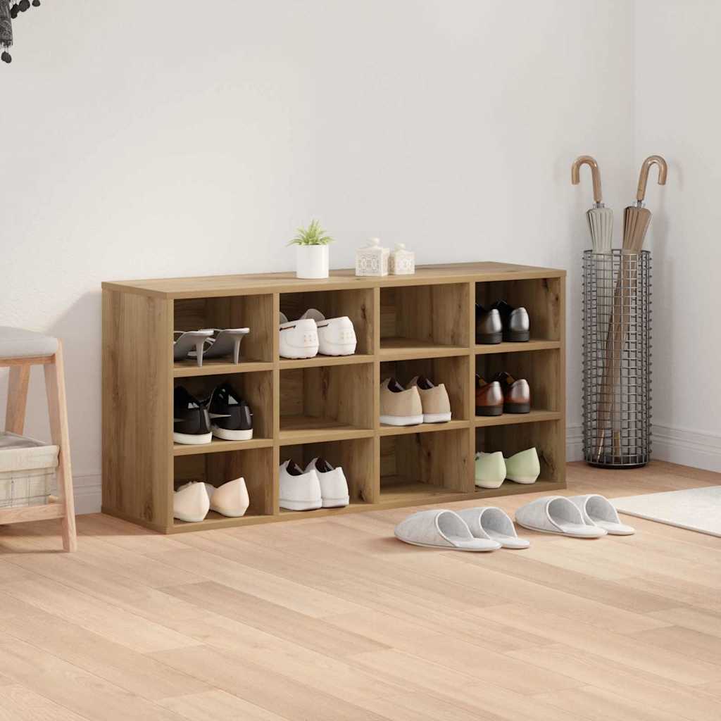 Shoe Cabinet with Shelf Artisan Oak 40.55 x 11.81 x 20.08 in