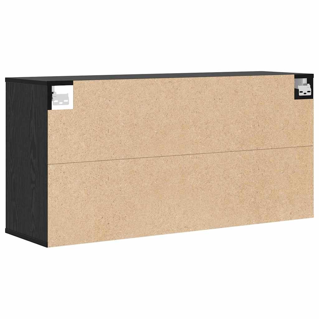 Shoe Cabinet Black Oak 40.55 x 11.81 x 20.08 in Engineered Wood