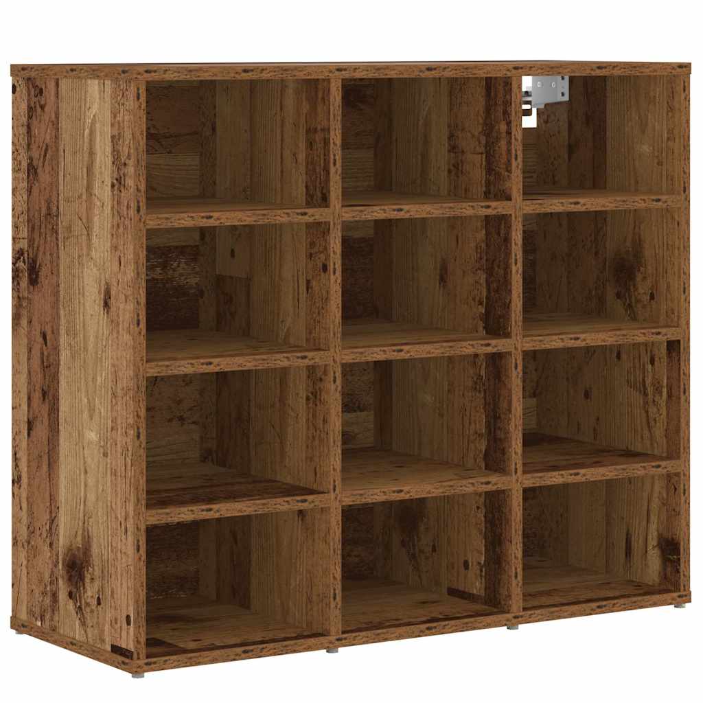 Shoe Cabinet Old Wood 30.51 x 11.81 x 26.38 in Engineered Wood