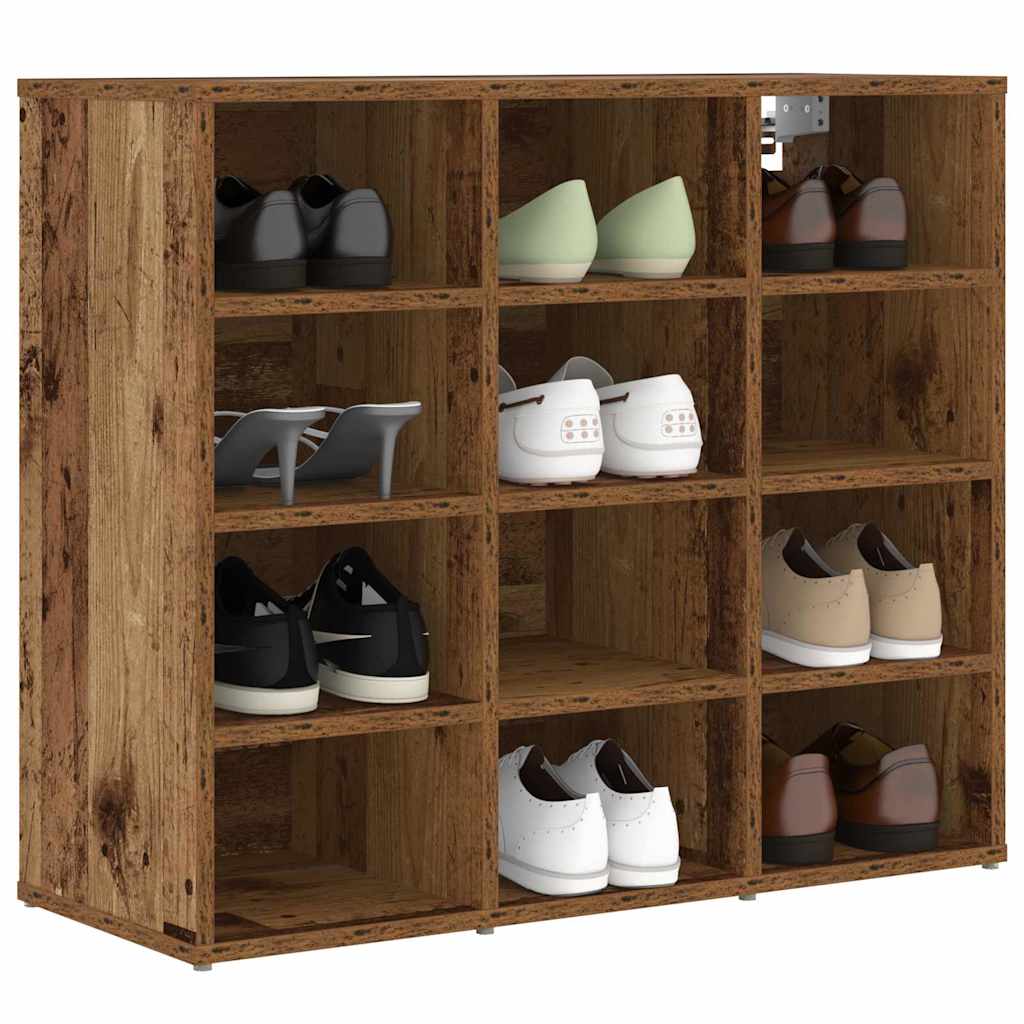 Shoe Cabinet Old Wood 30.51 x 11.81 x 26.38 in Engineered Wood
