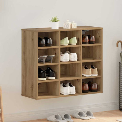 Shoe Cabinet with Shelf Artisan Oak 30.51 x 11.81 x 26.38 in