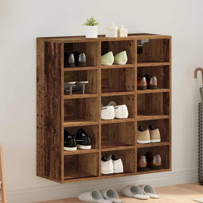 Shoe Cabinet Old Wood 30.51 x 11.81 x 32.87 in Engineered Wood