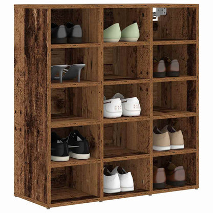 Shoe Cabinet Old Wood 30.51 x 11.81 x 32.87 in Engineered Wood
