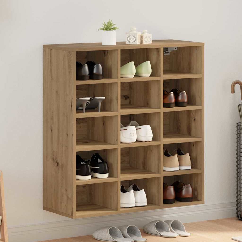 Shoe Cabinet with Shelf Artisan Oak 30.51 x 11.81 x 32.87 in