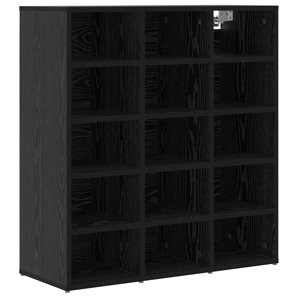Shoe Cabinet Black Oak 30.51 x 11.81 x 32.87 in Engineered Wood
