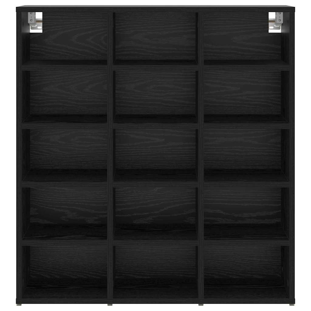 Shoe Cabinet Black Oak 30.51 x 11.81 x 32.87 in Engineered Wood