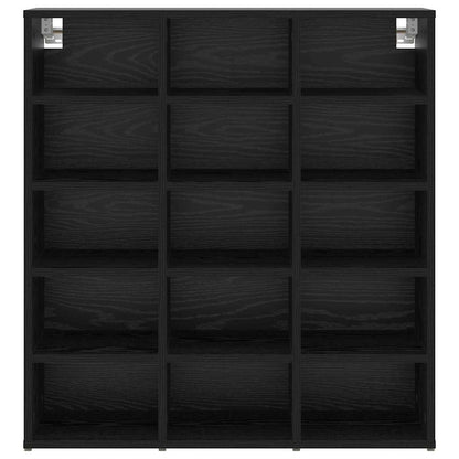 Shoe Cabinet Black Oak 30.51 x 11.81 x 32.87 in Engineered Wood