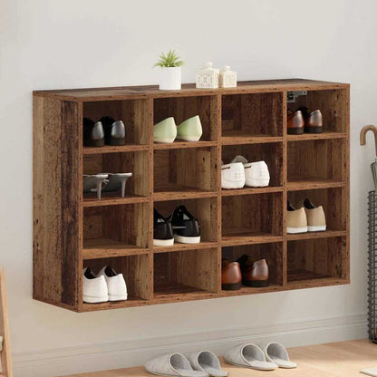 Shoe Cabinet Old Wood 40.55 x 11.81 x 26.38 in Engineered Wood
