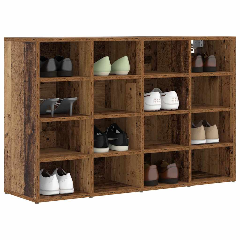 Shoe Cabinet Old Wood 40.55 x 11.81 x 26.38 in Engineered Wood